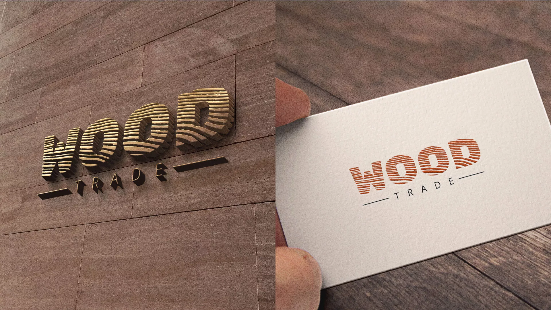 Разработка логотипа для компании «Wood Trade» в Бикине