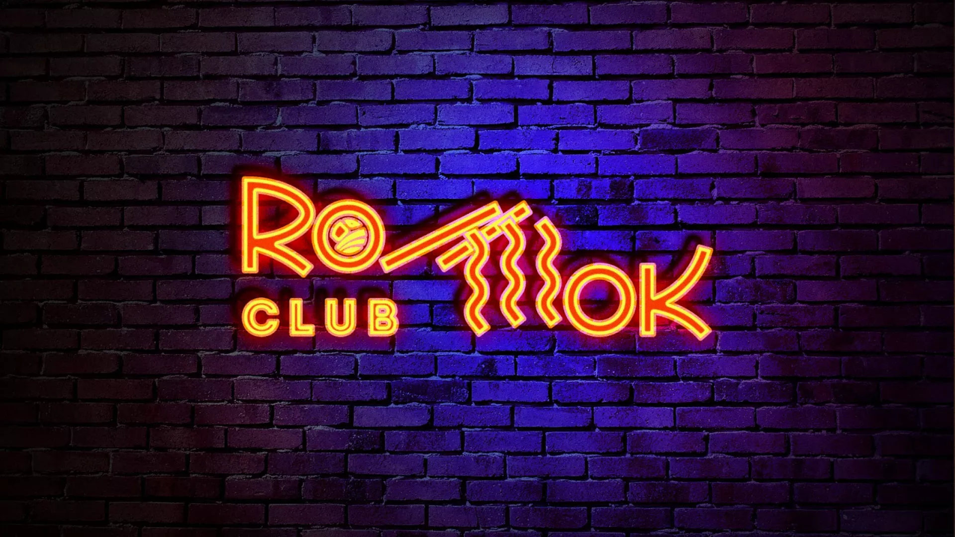 Разработка интерьерной вывески суши-бара «Roll Wok Club» в Бикине